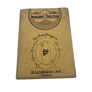 1949 Inorganic Evolution Atomic Theory Hardcover Book Dr G V Subba Rau Vintage